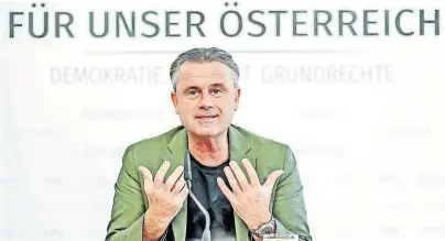  ?? [ Imago ] ?? FPÖ-Parteichef Norbert Hofer rief seine Partei via Aussendung zuletzt zu „Ruhe und Einigkeit“auf.