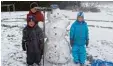  ??  ?? Der Schneemann von Leonie, Mirijam und Finn aus Karlshuld hat die meisten Stimmen bekommen.