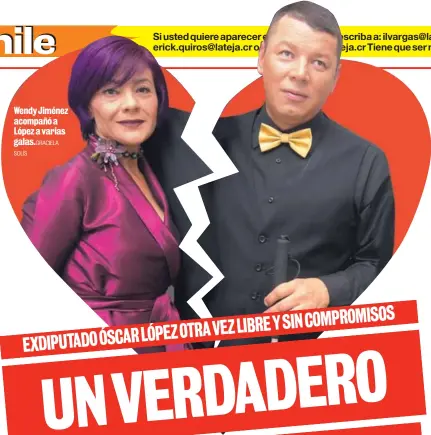  ?? SOLÍS GRACIELA ?? Wendy Jiménez acompañó a López a varias galas.