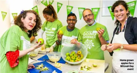  ??  ?? Home grown apples for a Mitzvah Day event