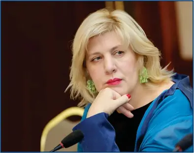  ??  ?? Dunja Mijatovic has called on the Government to consider fixing the age at which children can be prosecuted at 14