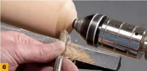  ??  ?? 6 Form a dome on both ends of the cylinder. You’re done with this part of the rolling pin.