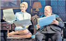  ?? ?? Emotional chess: Joanna Vanderham as Hedren and Ian McNeice as Hitchcock