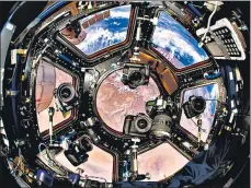  ?? DONALD PETTIT / NASA ?? The Cupola, a dome-shaped protrusion of the ISS, is a vantage point for viewing and shooting Earth. These cameras are never tuned off.