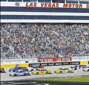  ?? Chase Stevens Las Vegas Review-Journal ?? There will be 12,500 fans allowed in the seats when the the Pennzoil 400 runs at Las Vegas Motor Speedway.