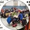  ?? ?? Bis zu 60 evakuierte Bürger warteten in der Sporthalle Einsiedel auf die Bombenents­chärfung.