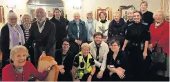  ??  ?? Elderly residents were invited to the Police’s Ashbourne and District Community Christmas Cracker event at Chatsworth Court.