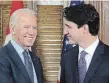  ??  ?? Both Joe Biden and Justin Trudeau know their government­s must reduce their countries’ reliance on fossil fuels, writes Geoffrey Stevens.