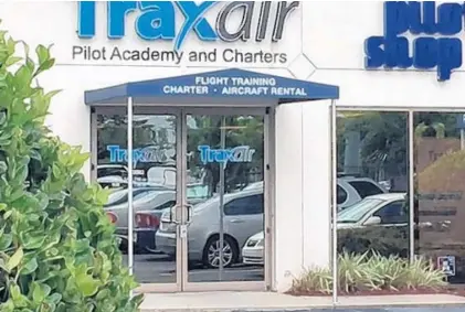  ?? MARY SHANKLIN/STAFF ?? Trax Air pilot training school faces several lawsuits. According to the Federal Aviation Administra­tion, Trax Air is ceasing operations.