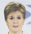  ??  ?? 0 Nicola Sturgeon: ‘Case numbers are falling rapidly’