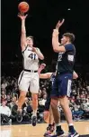  ?? AJ Mast / Associated Press ?? Butler guard Simas Lukosius (41) has been one of the hottest shooters in the Big East over the past couple of weeks.