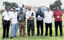  ?? | Supplied ?? BLUEBELLS teammates, from left, Goona Padayatchi, Freddy Herman, Patrick Louw, Woes Nkosi, Rattin Padayachee, Alan Moonsammy and Terry Jeevananth­am.