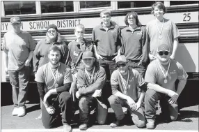  ?? PHOTO SUBMITTED ?? State qualifiers from McDonald County High School are ready to head to the State Technical College of Missouri for the recent state SkillsUSA competitio­n.