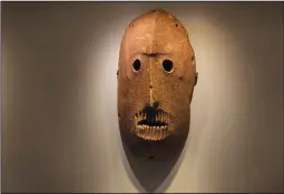  ?? ?? The Neolithic mask seen here remains one of two on display at the Israel Museum.