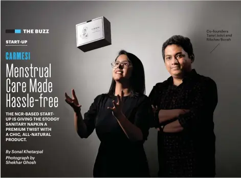  ??  ?? Co-founders Tanvi Johri and Rikshav Borah