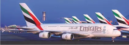  ?? ?? Emirates operated 35,000 flights to 130 destinatio­ns this summer