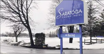  ?? Paul Buckowski / Times Union ?? A view of the Saratoga Casino Hotel and the Saratoga Harness Track complex on March 1.