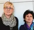  ?? Foto: Dagmar Hub ?? Karin Ambacher, Leiterin des DRK Über nachtungsh­eimes (rechts) und Heidema rie Biegert.
