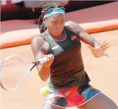  ?? — Reuters ?? Coco Gauff of the US in action against Belarus’ Aryna Sabalenka.