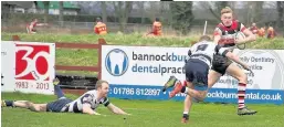  ??  ?? Flying winger Logan Trotter on bis way to scoring Picture: Bryan Robertson