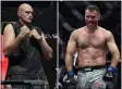  ?? ISAAC BREKKEN — AP (FURY) HANS GUTKNECHT — LOS ANGELES DAILY NEWS (MIOCIC) ?? Tyson Fury, left, and Stipe Miocic