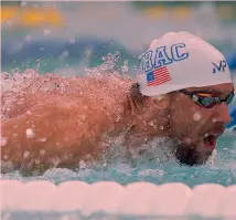  ?? AP ?? Michael Phelps, 29 anni, 18 ori olimpici, 26 mondiali e 36 record