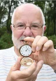  ??  ?? A slice of history Billy Nelson with the mystery watch