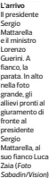  ?? (Foto Sabadin/vision) ?? L’arrivo
Il presidente Sergio Mattarella e il ministro Lorenzo Guerini. A fianco, la parata. In alto nella foto grande, gli allievi pronti al giuramento di fronte al presidente Sergio Mattarella, al suo fianco Luca Zaia