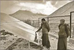  ?? GETTY IMAGES ?? Solar panels in a Ladakh village school. In just the past year, India has added 11.3 gigawatts of renewable energy capacity