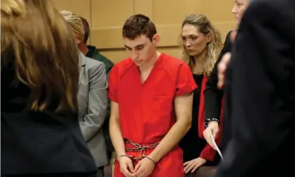  ?? ?? Nikolas Cruz appears in court in Fort Lauderdale, Florida on 19 February 2018. Photograph: Reuters