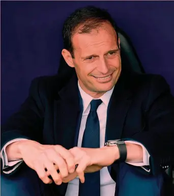  ?? AFP ?? Massimilia­no Allegri, 49 anni, 5 trofei con la Juve: 2 scudetti, 2 Coppe Italia e 1 Supercoppa italiana