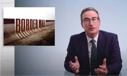  ?? Photograph: Youtube ?? John Oliver: ‘Trump’s like a shut-in who sits at home all day and orders what he sees on Fox commercial­s. But instead of ordering LegendsXL male enhancemen­t pills, he picks companies to build a giant wall across the southern border.’