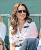  ??  ?? Royal fan: The Duchess of Cambridge watches Harriet Dart (inset) yesterday