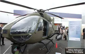 ??  ?? Airbus Helicopter­s’ EC645 T2 on display