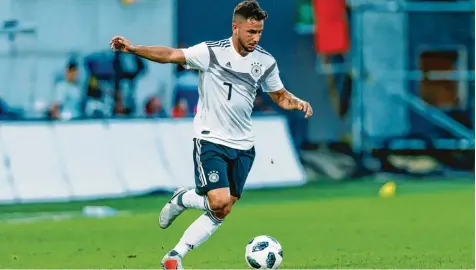  ?? Foto: Imago ?? Marco Richter im Trikot der U21 Nationalma­nnschaft. Bei seinem Debüt gegen Irland blieb er zwar ohne Torerfolg, doch überzeugt hat er trotzdem.