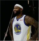  ?? AP FILE PHOTO ?? In this 2018 file photo, Golden State Warriors’ Demarcus Cousins poses for photos during media day at the NBA basketball team’s practice facility in Oakland, Calif.