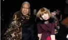  ?? Photograph: Eugene Gologursky/WireImage ?? André Leon Talley and Anna Wintour at New York fashion week in 2011.