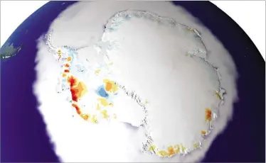  ??  ?? ABOVE NASA has a lot of data that it needs to convert into forms mere humans will understand, such as this data visualisat­ion of land ice elevation change