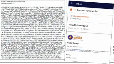  ??  ?? 118 BELOW The encrypted before… and the decrypted by SecureMyEm­ail after