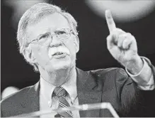  ?? BLOOMBERG FILE PHOTO ?? John Bolton, the new U.S. national security adviser, recently expressed fears that North Korea is just buying time as it develops a nuclear-armed missile, according to Senator Lindsey Graham.