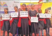  ?? HT PHOTO ?? ▪ A skit on ‘Beti Bachao Beti Padhao’, which is the theme for this year’s book fair.