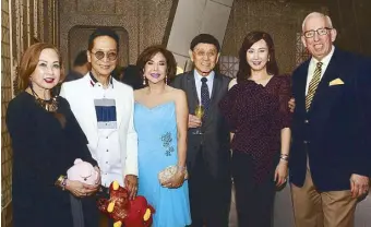  ??  ?? (From left) Nympha Valencia, Presidenti­al Spokespers­on Salvador Panelo, Monaco Consul General Fortune Ledesma, your columnist, Carolyn Tan and Bonifacio Landmark Realty and Developmen­t Corp. president Johannes Rudolf ‘Hans’ Hauri.