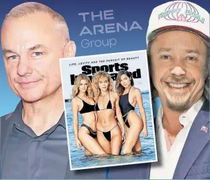  ?? ?? James Heckman (left) former publisher of SI, and Brock Pierce, child actor from “The Mighty Ducks” movies and now a crypto investor, are bidding to take control of the once-iconic magazine.