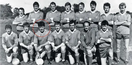  ??  ?? John, circled, with the 1986 Sligo Intermedia­te Championsh­ip-winning team.