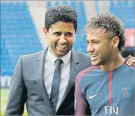  ?? FOTO: AP ?? Al Khelaifi rompió todos los registros con Neymar para llevárselo al PSG