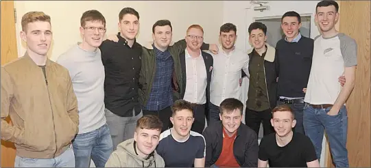  ??  ?? Jordan Mackin (centre, back row) with a group of friends at his 21st party.