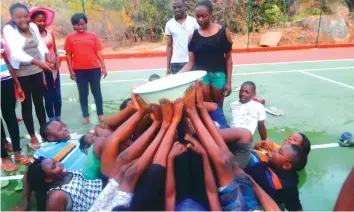  ??  ?? George Emmanuel students during the Matopos camp