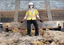  ??  ?? GEOLOGIST Rosalind Munro descended eight stories deep to verify the stability of the building site prior to constructi­on.
