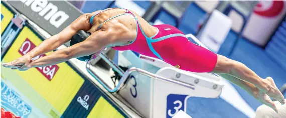  ?? Supplied ?? Farida Osman will be swimming the 50m and 100m butterfly and freestyle events in the FINA World Swimming Championsh­ips scheduled for Dec. 16-21 at Etihad Arena in Abu Dhabi.