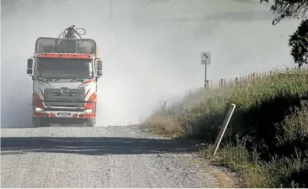  ?? PHOTO: ALEX WRIGHT/STUFF ?? Forestry workers might only be able to use Rangit¯ıkei roads if they pay for the damage they cause.